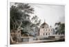 The Mausoleum of Prince Khusrau, Allahabad, Uttar Pradesh, (Pencil and W/C)-Thomas & William Daniell-Framed Giclee Print