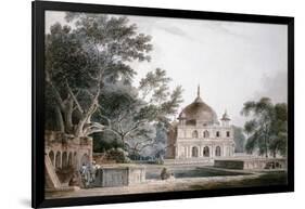 The Mausoleum of Prince Khusrau, Allahabad, Uttar Pradesh, (Pencil and W/C)-Thomas & William Daniell-Framed Giclee Print