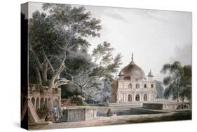The Mausoleum of Prince Khusrau, Allahabad, Uttar Pradesh, (Pencil and W/C)-Thomas & William Daniell-Stretched Canvas