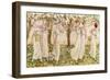 'The May dance' by Kate Greenaway-Kate Greenaway-Framed Giclee Print