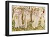 'The May dance' by Kate Greenaway-Kate Greenaway-Framed Giclee Print