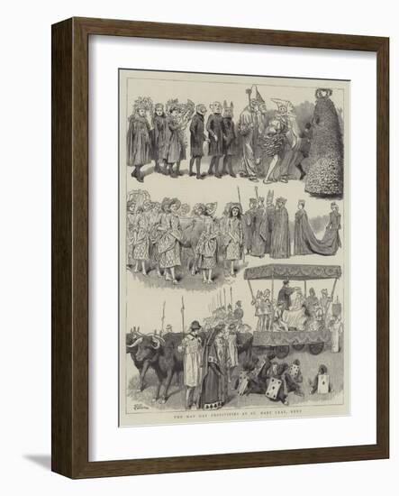 The May Day Festivities at St Mary Cray, Kent-Robert Barnes-Framed Giclee Print