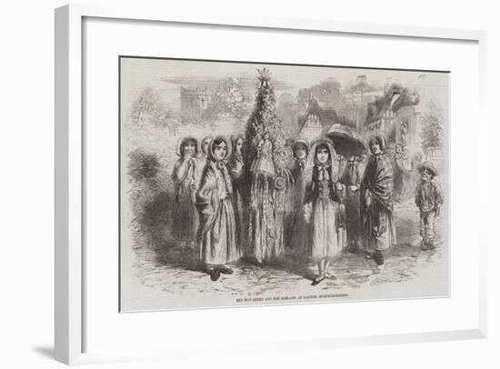 The May Queen and Her Garland, at Glatton, Huntingdonshire-null-Framed Giclee Print