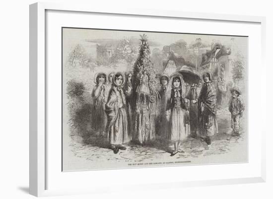 The May Queen and Her Garland, at Glatton, Huntingdonshire-null-Framed Giclee Print