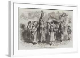 The May Queen and Her Garland, at Glatton, Huntingdonshire-null-Framed Giclee Print