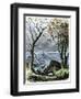 The Mayflower Anchored in Plymouth Bay-null-Framed Giclee Print