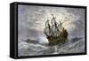 The Mayflower Bringing the First Colonists to Massachusetts-null-Framed Stretched Canvas