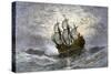 The Mayflower Bringing the First Colonists to Massachusetts-null-Stretched Canvas