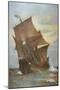 The Mayflower Carrying the Pilgrim Fathers across the Atlantic to America in 1620-Marshall Johnson-Mounted Giclee Print