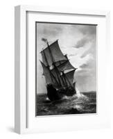 The Mayflower, Engraved and Pub. by John A. Lowell, Boston, 1905-Marshall Johnson-Framed Giclee Print