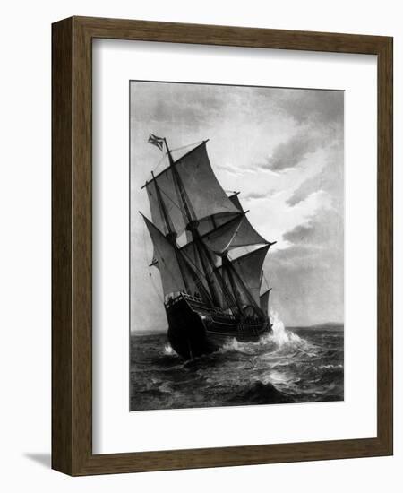 The Mayflower, Engraved and Pub. by John A. Lowell, Boston, 1905-Marshall Johnson-Framed Premium Giclee Print