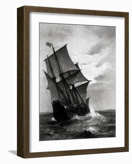 The Mayflower, Engraved and Pub. by John A. Lowell, Boston, 1905-Marshall Johnson-Framed Giclee Print