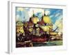 The Mayflower Leaves Plymouth-McConnell-Framed Giclee Print