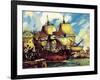 The Mayflower Leaves Plymouth-McConnell-Framed Giclee Print