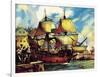 The Mayflower Leaves Plymouth-McConnell-Framed Giclee Print