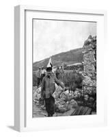 The Mayor of Ablain-Saint-Nazaire in the Ruins of the Commune, 1915-null-Framed Giclee Print