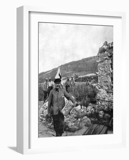 The Mayor of Ablain-Saint-Nazaire in the Ruins of the Commune, 1915-null-Framed Giclee Print