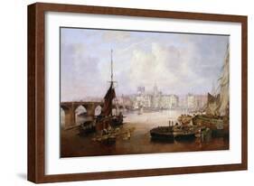 The Mayor's Barge on the Tyne, 1828-John Wilson Carmichael-Framed Giclee Print