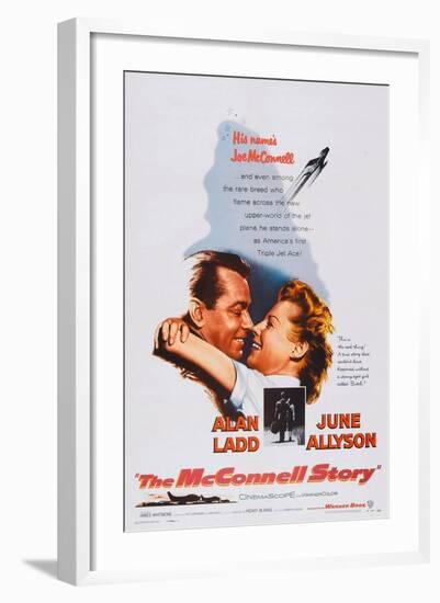 The Mcconnell Story, from Left: Alan Ladd, June Allyson, 1955-null-Framed Art Print