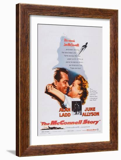 The Mcconnell Story, from Left: Alan Ladd, June Allyson, 1955-null-Framed Art Print