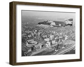 The Mcdonnell-Douglas F-4E Phantom Flies over St Louis-null-Framed Photographic Print