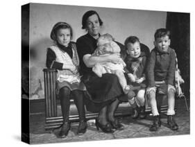 The Mcdougall Family Posing for a Portrait in their Home-William Vandivert-Stretched Canvas