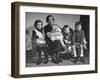 The Mcdougall Family Posing for a Portrait in their Home-William Vandivert-Framed Photographic Print