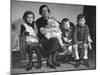 The Mcdougall Family Posing for a Portrait in their Home-William Vandivert-Mounted Photographic Print