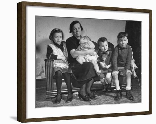 The Mcdougall Family Posing for a Portrait in their Home-William Vandivert-Framed Photographic Print