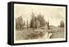 The Meadow Brook in Sepia-C. Harry Eaton-Framed Stretched Canvas