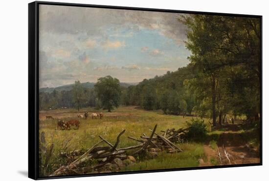 The Meadow, c.1870-Thomas Worthington Whittredge-Framed Stretched Canvas