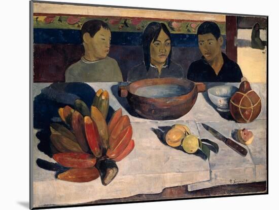The Meal (Banana), 1891-Paul Gauguin-Mounted Giclee Print