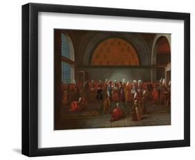 The Meal in Honour of Ambassador Cornelis Calkoen, c.1727-30-Jean Baptiste Vanmour-Framed Giclee Print