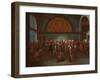 The Meal in Honour of Ambassador Cornelis Calkoen, c.1727-30-Jean Baptiste Vanmour-Framed Giclee Print