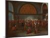 The Meal in Honour of Ambassador Cornelis Calkoen, c.1727-30-Jean Baptiste Vanmour-Mounted Giclee Print