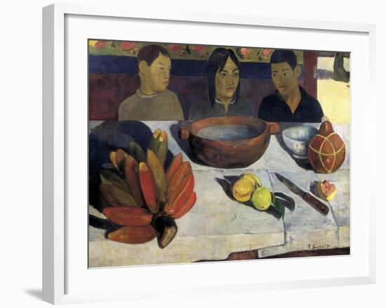 The Meal or the Bananas-Paul Gauguin-Framed Art Print