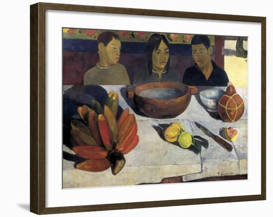 The Meal or the Bananas-Paul Gauguin-Framed Art Print
