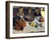 The Meal or the Bananas-Paul Gauguin-Framed Art Print