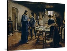 The Mealtime Prayer, 1885-Fritz von Uhde-Stretched Canvas