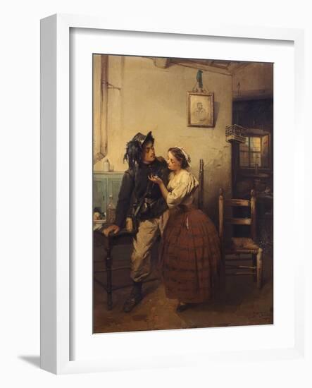 The Medal, 1860-Domenico Induno-Framed Giclee Print