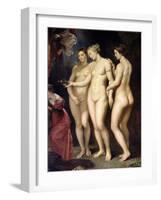 The Medici Cycle: Education of Marie de Medici, Detail of the Three Graces, 1621-25-Peter Paul Rubens-Framed Giclee Print