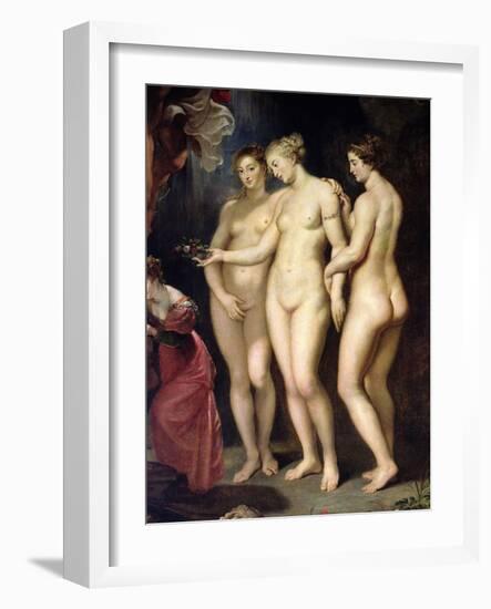 The Medici Cycle: Education of Marie de Medici, Detail of the Three Graces, 1621-25-Peter Paul Rubens-Framed Giclee Print