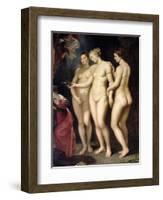 The Medici Cycle: Education of Marie de Medici, Detail of the Three Graces, 1621-25-Peter Paul Rubens-Framed Giclee Print