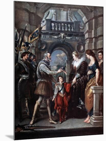 The Medici Cycle: Henri IV Leaving for the War in Germany, 20th March 1610-Peter Paul Rubens-Mounted Giclee Print