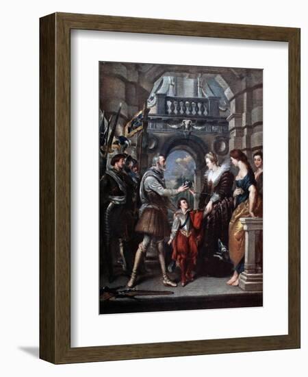 The Medici Cycle: Henri IV Leaving for the War in Germany, 20th March 1610-Peter Paul Rubens-Framed Giclee Print