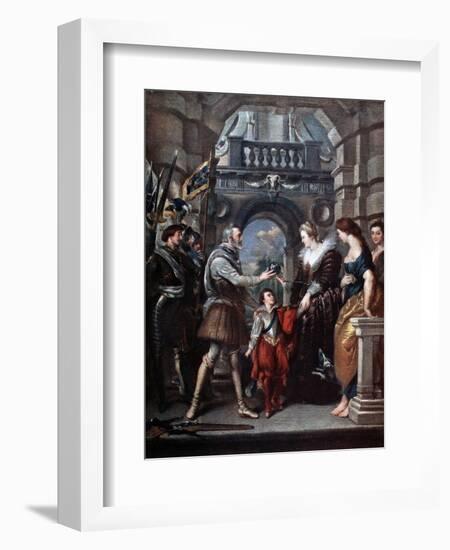 The Medici Cycle: Henri IV Leaving for the War in Germany, 20th March 1610-Peter Paul Rubens-Framed Giclee Print