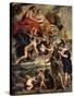 The Medici Cycle: Henri IV Receiving the Portrait of Marie de Medici 1621-25-Peter Paul Rubens-Stretched Canvas