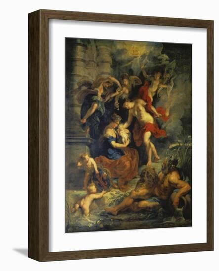 The Medici Cycle: the Birth of Marie De Medici, 1621-25-Peter Paul Rubens-Framed Giclee Print