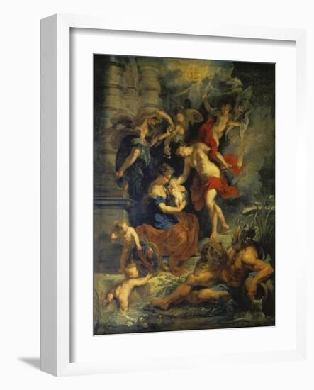 The Medici Cycle: the Birth of Marie De Medici, 1621-25-Peter Paul Rubens-Framed Giclee Print