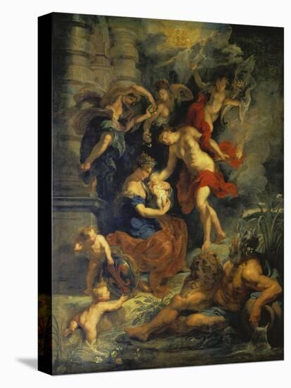 The Medici Cycle: the Birth of Marie De Medici, 1621-25-Peter Paul Rubens-Stretched Canvas